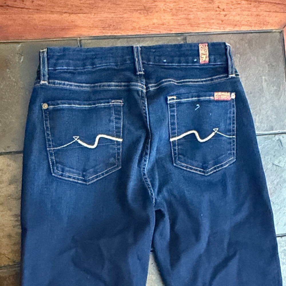 NWOT 7 For All Mankind Indigo Kimmie Bootcut Jeans - Picture 4 of 4